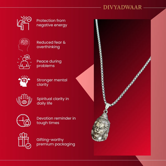 2 Face Pendent of Hanuman/Shankar with Chain