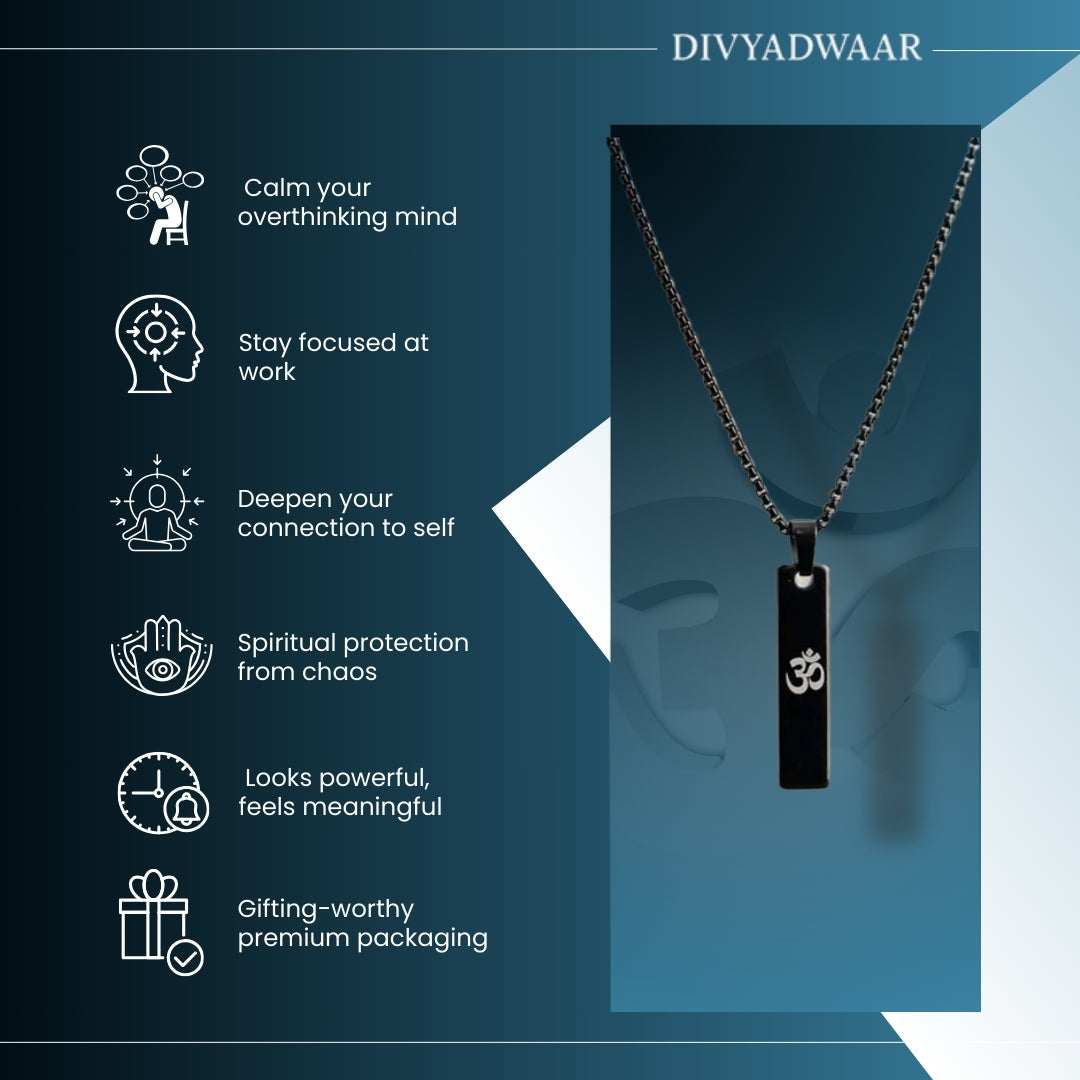 Spiritual Om Pendant Necklaces for Men