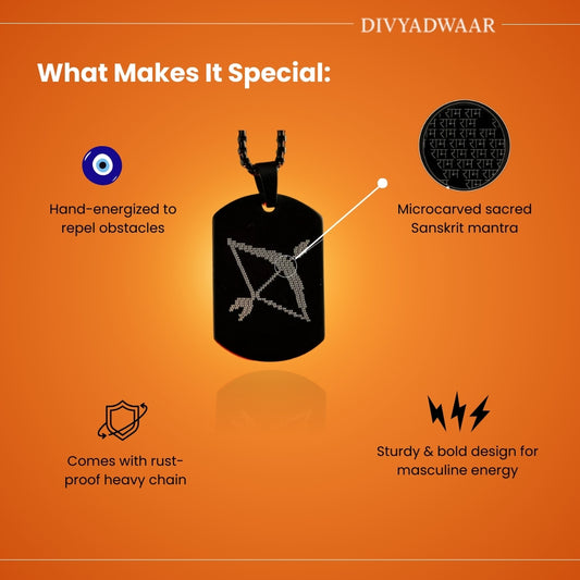 Ram Baan Microcarved Tag Necklace