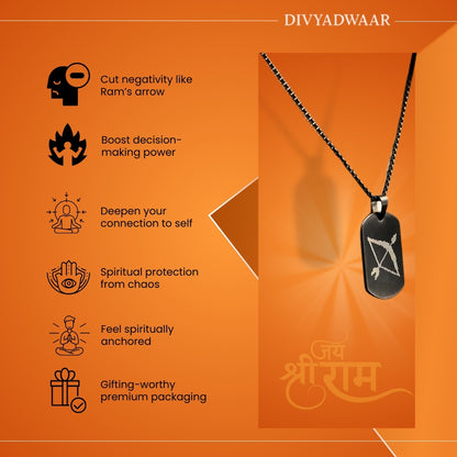 Ram Baan Microcarved Tag Necklace